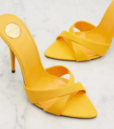 Saint Laurent Kirat crêpe satin mules | Thumbnail 3