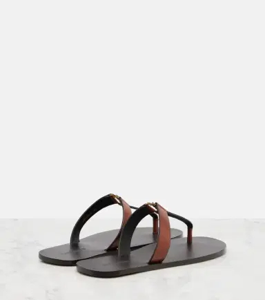Saint Laurent Cassandre leather thong sandals | Thumbnail 2 Saint Laurent Cassandre leather thong sandals | Thumbnail 2