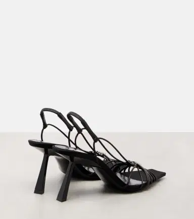 Saint Laurent Jerry leather slingback sandals | Thumbnail 3