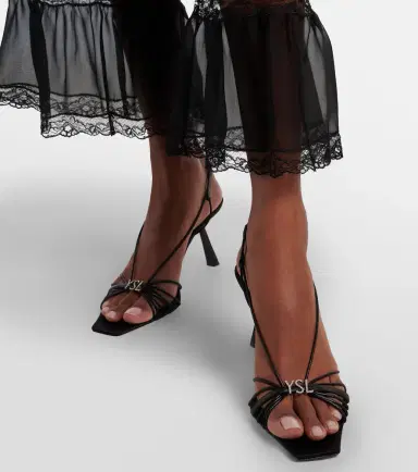 Saint Laurent Jerry leather slingback sandals | Thumbnail 6