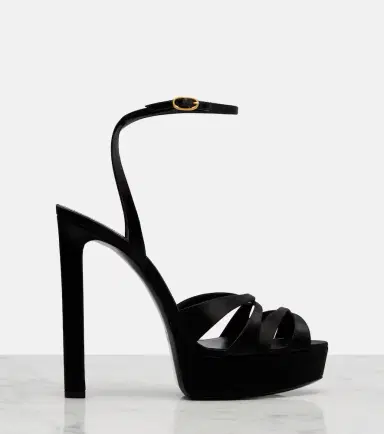 Saint Laurent Chandelle crêpe satin sandals | Thumbnail 2 Saint Laurent Chandelle crêpe satin sandals | Thumbnail 2