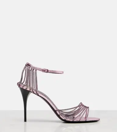 Saint Laurent Babylone 90 leather-trimmed sandals | Thumbnail 2 Saint Laurent Babylone 90 leather-trimmed sandals | Thumbnail 2