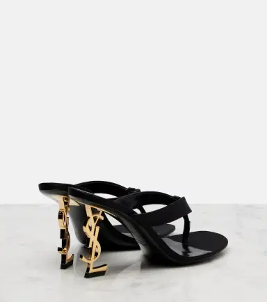 Saint Laurent Opyum 85 satin crêpe mules | Thumbnail 2
