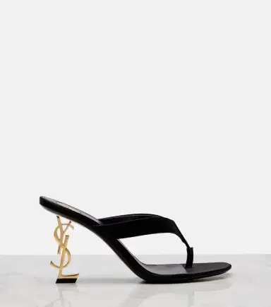Saint Laurent Opyum 85 satin crêpe mules | Thumbnail 4