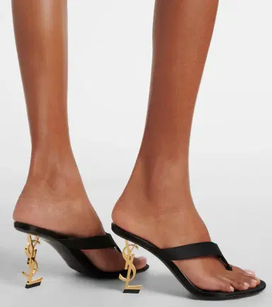 Saint Laurent Opyum 85 satin crêpe mules | Thumbnail 5
