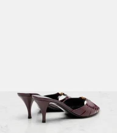 Saint Laurent Babylone Cassandre 60 leather mules | Thumbnail 2 Saint Laurent Babylone Cassandre 60 leather mules | Thumbnail 2