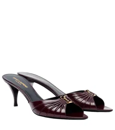 Saint Laurent Babylone Cassandre 60 leather mules | Thumbnail 1 Saint Laurent Babylone Cassandre 60 leather mules | Thumbnail 1