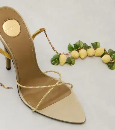 Saint Laurent Mon Chéri embellished suede sandals | Thumbnail 3 Saint Laurent Mon Chéri embellished suede sandals | Thumbnail 3