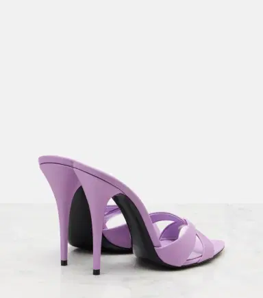 Saint Laurent Kirat crêpe satin mules | Thumbnail 2