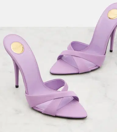 Saint Laurent Kirat crêpe satin mules | Thumbnail 4