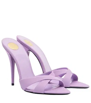 Saint Laurent Kirat crêpe satin mules | Thumbnail 1