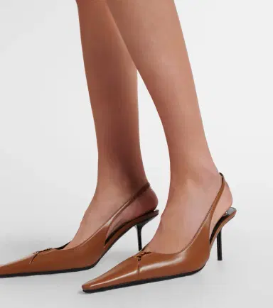 Saint Laurent Babylone Breteuil leather slingback pumps | Thumbnail 6 Saint Laurent Babylone Breteuil leather slingback pumps | Thumbnail 6