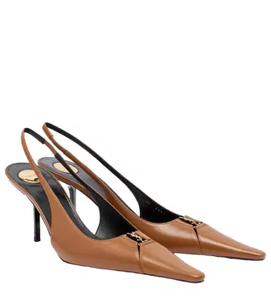Saint Laurent Babylone Breteuil leather slingback pumps | Thumbnail 1 Saint Laurent Babylone Breteuil leather slingback pumps | Thumbnail 1