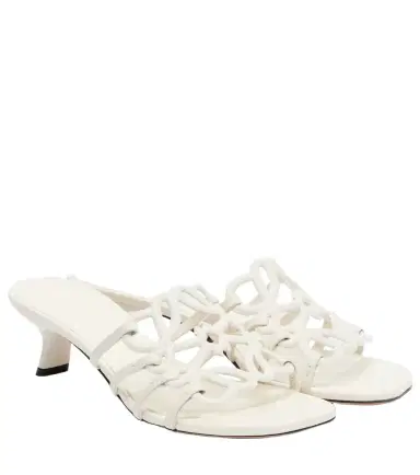 Loewe Petal Anagram leather mules | Thumbnail 1 Loewe Petal Anagram leather mules | Thumbnail 1