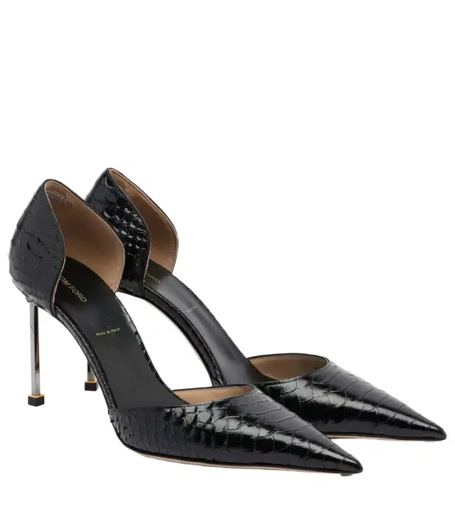 Tom Ford Spire snake-effect leather pumps