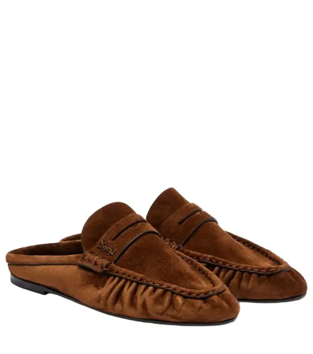 Saint Laurent Le Loafer suede mules