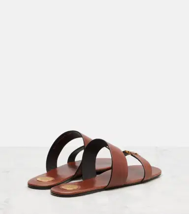 Saint Laurent Cassandre leather sandals | Thumbnail 4 Saint Laurent Cassandre leather sandals | Thumbnail 4