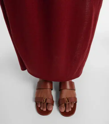 Saint Laurent Cassandre leather sandals | Thumbnail 6 Saint Laurent Cassandre leather sandals | Thumbnail 6
