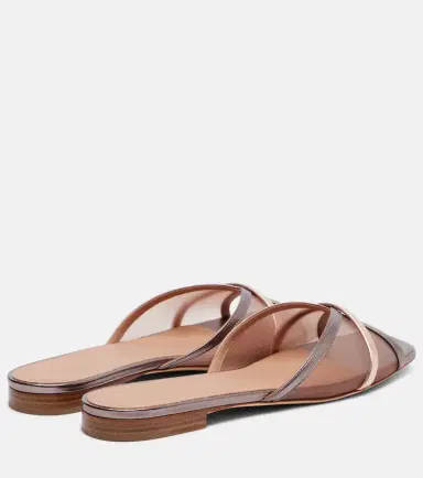 Malone Souliers Perla leather and mesh slides | Thumbnail 3