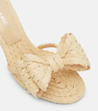 Mach & Mach Le Cadeau bow-detail raffia mules | Thumbnail 3 Mach & Mach Le Cadeau bow-detail raffia mules | Thumbnail 3