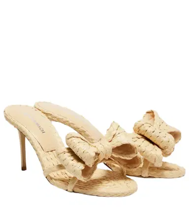 Mach & Mach Le Cadeau bow-detail raffia mules | Thumbnail 1 Mach & Mach Le Cadeau bow-detail raffia mules | Thumbnail 1
