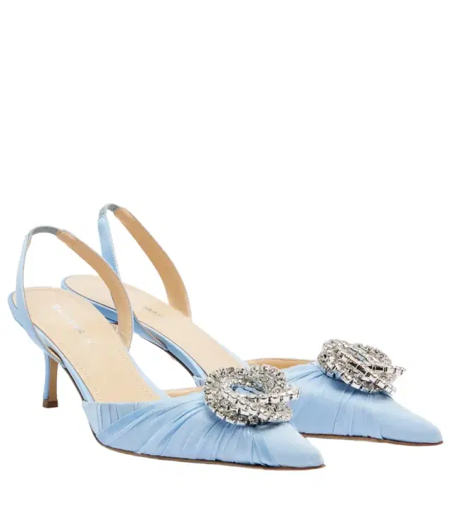 Mach & Mach Galaxy embellished organza slingback pumps