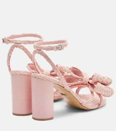 Mach & Mach Cadeau raffia-effect sandals | Thumbnail 4 Mach & Mach Cadeau raffia-effect sandals | Thumbnail 4