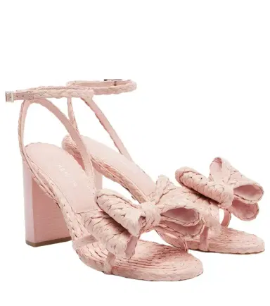 Mach & Mach Cadeau raffia-effect sandals | Thumbnail 1 Mach & Mach Cadeau raffia-effect sandals | Thumbnail 1