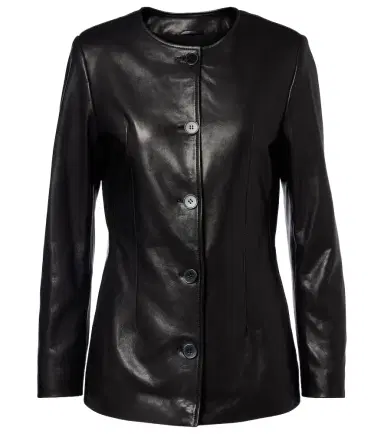 Nour Hammour Maud leather jacket | Thumbnail 1 Nour Hammour Maud leather jacket | Thumbnail 1
