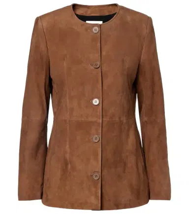 Nour Hammour Maud suede jacket | Thumbnail 1 Nour Hammour Maud suede jacket | Thumbnail 1