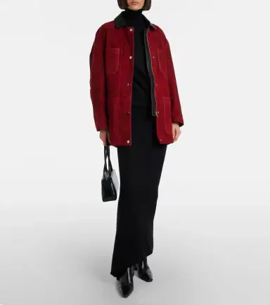 Nour Hammour Barn leather-trimmed suede jacket | Thumbnail 2 Nour Hammour Barn leather-trimmed suede jacket | Thumbnail 2