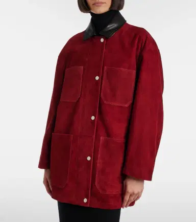 Nour Hammour Barn leather-trimmed suede jacket | Thumbnail 4 Nour Hammour Barn leather-trimmed suede jacket | Thumbnail 4