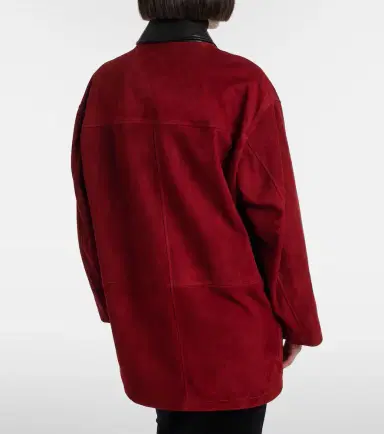 Nour Hammour Barn leather-trimmed suede jacket | Thumbnail 5 Nour Hammour Barn leather-trimmed suede jacket | Thumbnail 5
