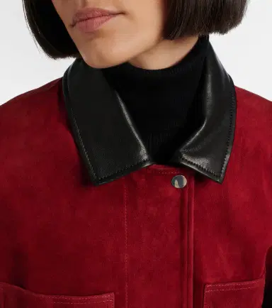 Nour Hammour Barn leather-trimmed suede jacket | Thumbnail 6 Nour Hammour Barn leather-trimmed suede jacket | Thumbnail 6
