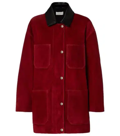 Nour Hammour Barn leather-trimmed suede jacket | Thumbnail 1 Nour Hammour Barn leather-trimmed suede jacket | Thumbnail 1