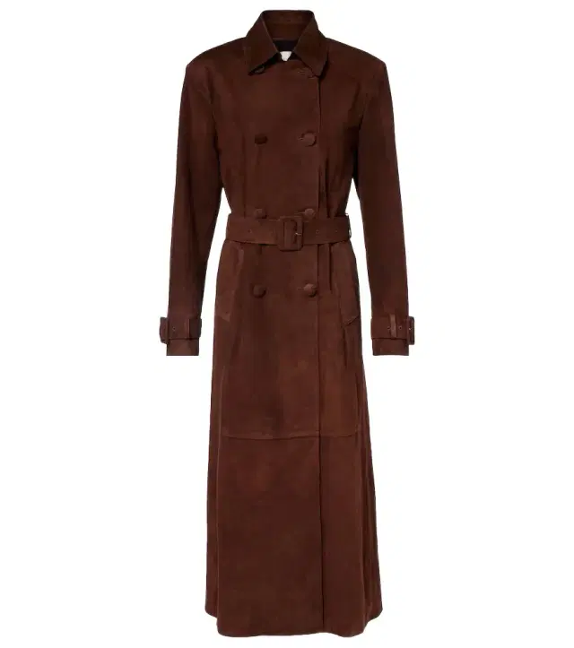 Nour Hammour Tate suede trench coat