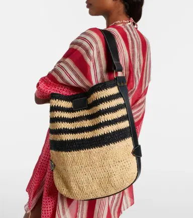 Isabel Marant Bayia striped raffia shoulder bag | Thumbnail 4 Isabel Marant Bayia striped raffia shoulder bag | Thumbnail 4