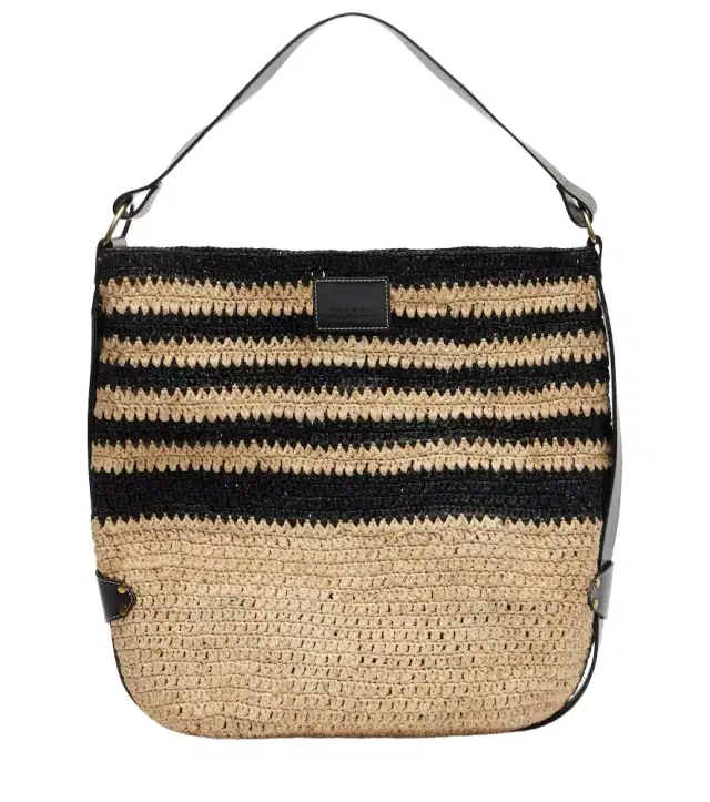 Isabel Marant Bayia striped raffia shoulder bag