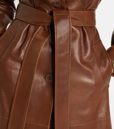 Nour Hammour Dakota shearling-trimmed leather coat | Thumbnail 5