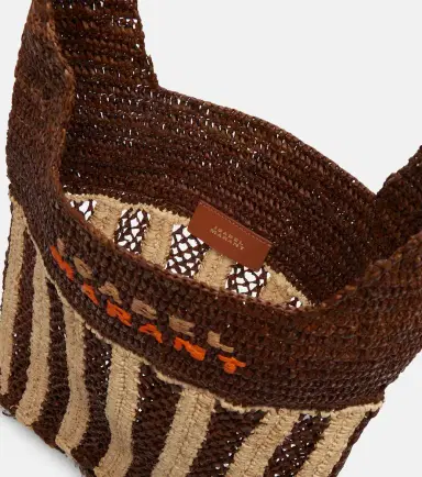 Isabel Marant Praia striped raffia tote bag | Thumbnail 3