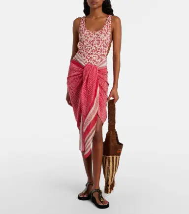 Isabel Marant Praia striped raffia tote bag | Thumbnail 4