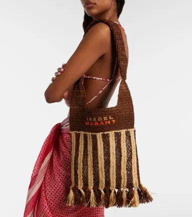 Isabel Marant Praia striped raffia tote bag | Thumbnail 5