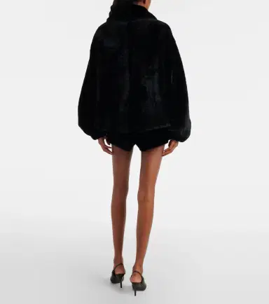 Nour Hammour Leontine shearling shorts | Thumbnail 2 Nour Hammour Leontine shearling shorts | Thumbnail 2