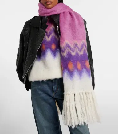 Isabel Marant Amanie fringed scarf | Thumbnail 4