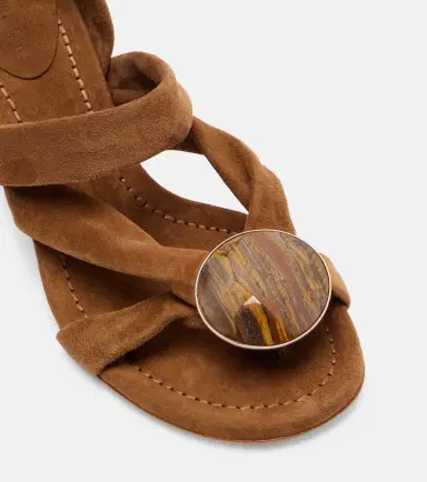 Christopher Esber Doma embellished suede sandals | Thumbnail 2 Christopher Esber Doma embellished suede sandals | Thumbnail 2