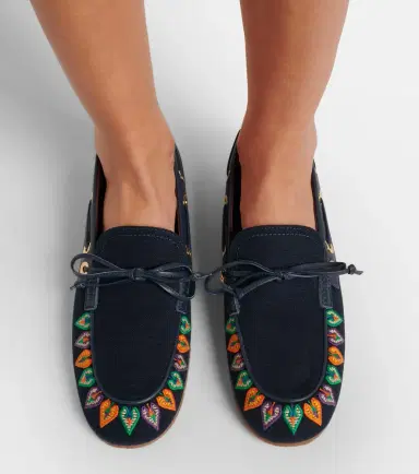 Etro Embroidered canvas boat shoes | Thumbnail 6