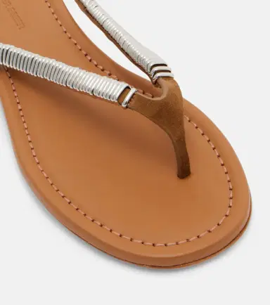 Christopher Esber Frida embellished suede thong sandals | Thumbnail 3
