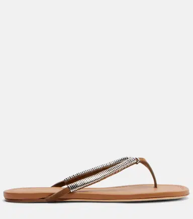 Christopher Esber Frida embellished suede thong sandals | Thumbnail 4