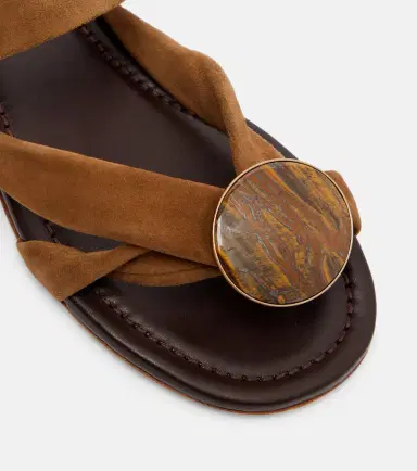Christopher Esber Doma embellished suede sandals | Thumbnail 3 Christopher Esber Doma embellished suede sandals | Thumbnail 3