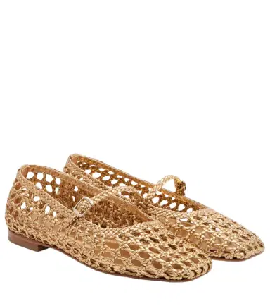 Souliers Martinez Paris woven leather Mary Jane flats | Thumbnail 1 Souliers Martinez Paris woven leather Mary Jane flats | Thumbnail 1